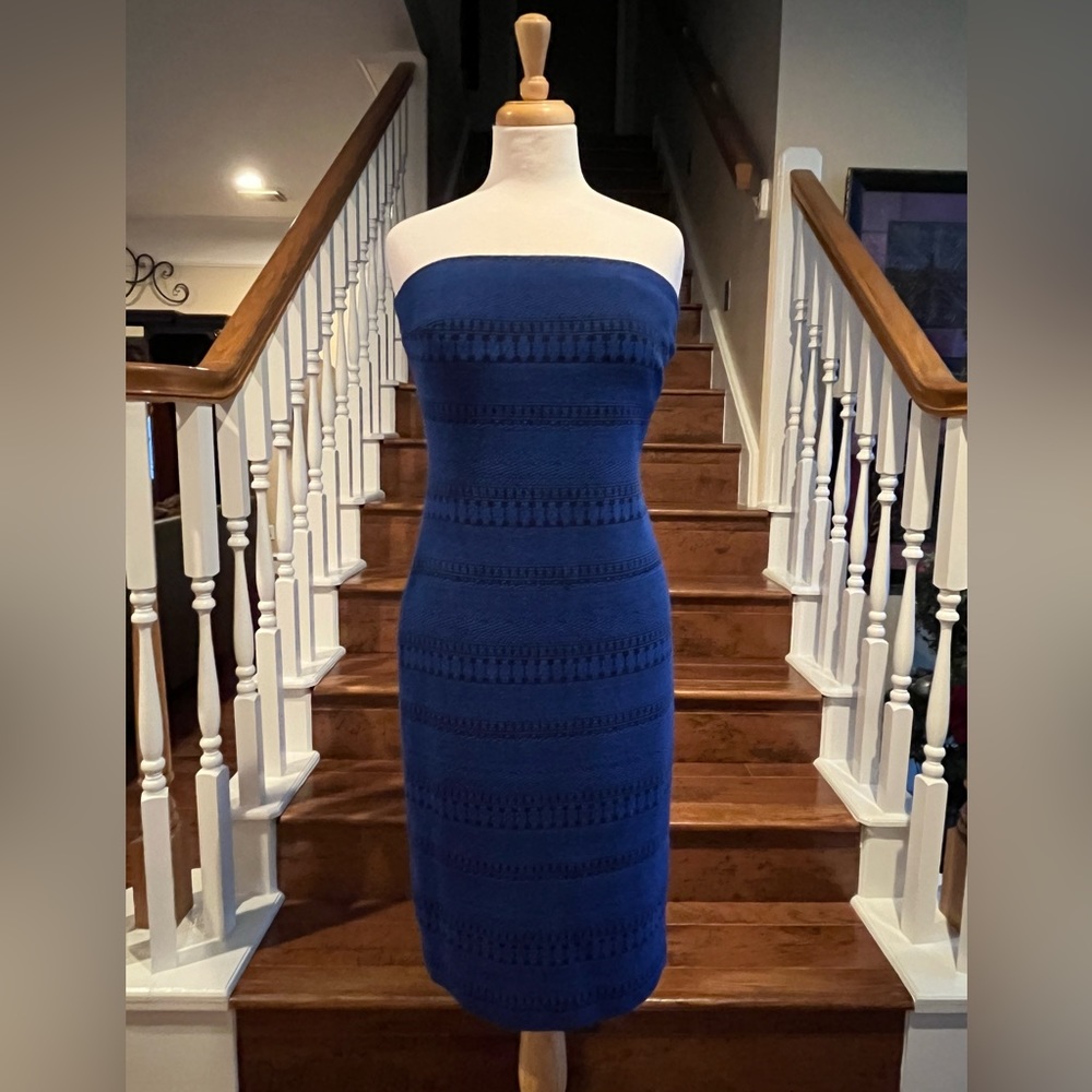 Bebe blue strapless dress size L